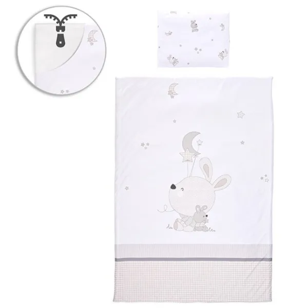 Детское постельное бельё Lorelli Cosy Little Rabbits (10420066601) Хлопок/ Серый White photo 3 Детское постельное бельё Lorelli Cosy Little Rabbits (10420066601) Хлопок/ Серый White photo 3
